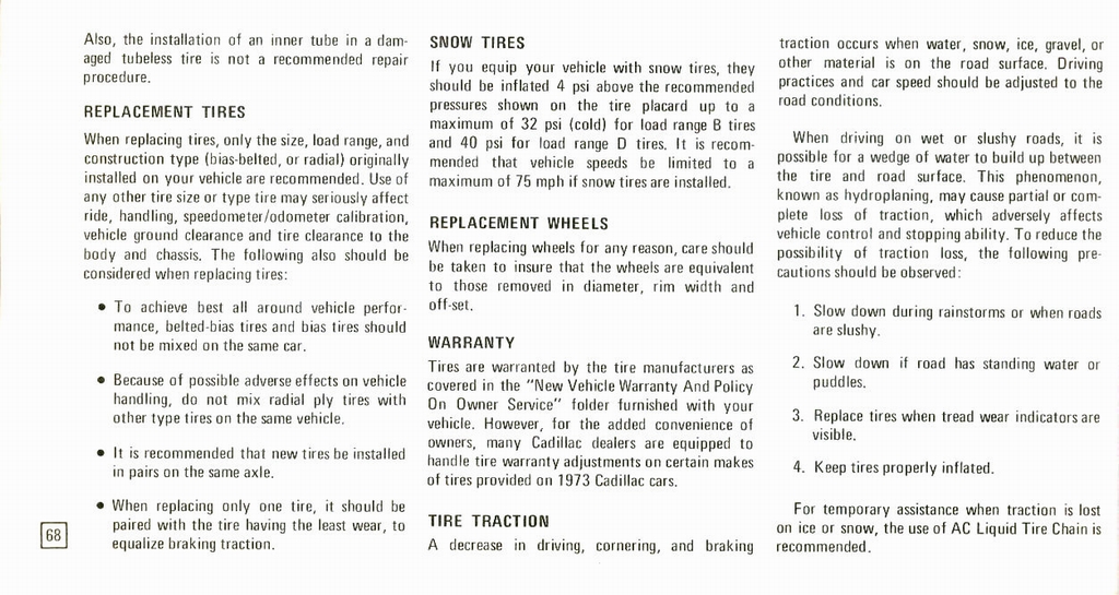 1973 Cadillac Owners Manual Page 2